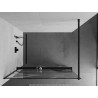 Mexen Kioto+ Duschwand mit Ablage Walk-in 70 x 200 cm, weiße Welle, schwarz - 800-070-121-70-97
