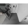 Mexen Kioto+ Duschtür mit Regal Walk-in 100 x 200 cm, weiße Welle, schwarz - 800-100-121-70-97