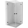 Mexen Lunar-B Duo Duschkabine Schwenktür 80 x 80 cm, transparent, schwarz - 832-080L-080P-70-00