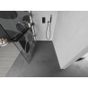 Mexen Kioto+ Duschwand mit Ablage Walk-in 120 x 200 cm, weiße Welle, schwarz - 800-120-121-70-97