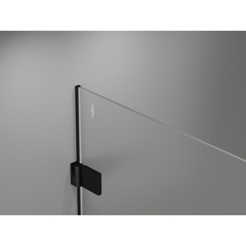 Mexen Lunar-B Duo Duschkabine 100 x 80 cm, transparent, schwarz - 832-100L-080P-70-00