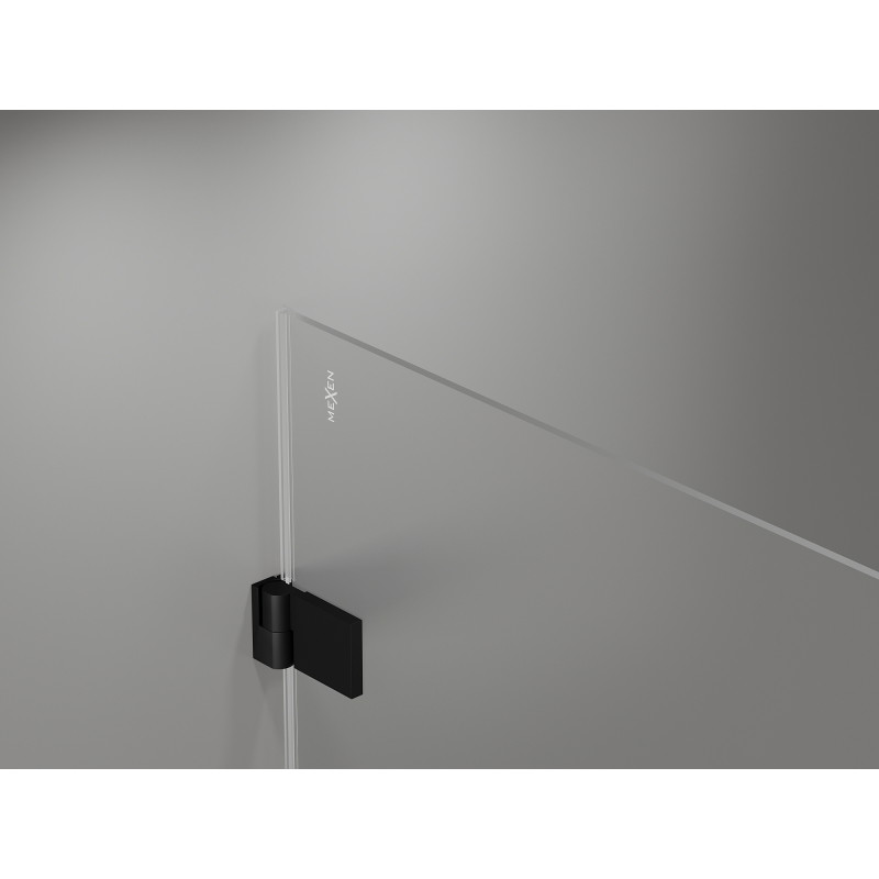Mexen Lunar-B Duo Duschkabine 100 x 80 cm, transparent, schwarz - 832-100L-080P-70-00
