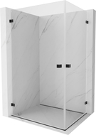 Mexen Lunar-B Duo Duschkabine schwenkbar 95 x 85 cm, transparent, schwarz - 832-095L-085P-70-00