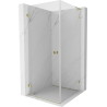 Mexen Lunar-B L Duschkabine schwenkbar links 90 x 90 cm, transparent, gold - 832L-090-090-50-00-L