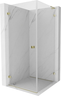 Mexen Lunar-B L Duschkabine Klapptür links 100 x 100 cm, transparent, Gold - 832L-100-100-50-00-L