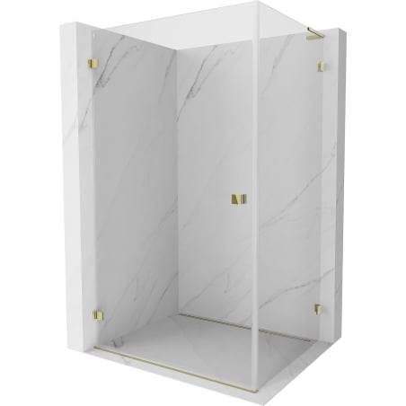 Mexen Lunar-B L Schwingtür-Duschkabine links 100 x 90 cm, transparent, gold - 832L-100-090-50-00-L