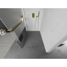 Mexen Kioto+ Duschwand mit Ablage Walk-in 120 x 200 cm, transparent/mattiert, gold - 800-120-121-50-35