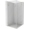 Mexen Lunar-B L Duschkabine schwenkbar links 80 x 80 cm, transparent, gold gebürstet - 832L-080-080-55-00-L