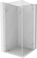 Mexen Lunar-B L Duschkabine schwenkbar links 80 x 80 cm, transparent, gold gebürstet - 832L-080-080-55-00-L