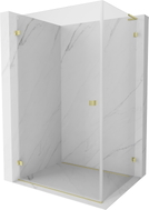 Mexen Lunar-B L Duschkabine drehbar links 90 x 80 cm, transparent, gold gebürstet - 832L-090-080-55-00-L