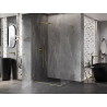 Mexen Lunar-B L Duschkabine, schwenkbar links 95 x 80 cm, transparent, gold gebürstet - 832L-095-080-55-00-L