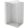 Mexen Lunar-B L Duschkabine mit seitlich öffnender Tür, links 100 x 80 cm, transparent, gebürstetes Gold - 832L-100-080-55-00-L