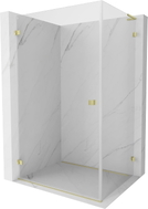 Mexen Lunar-B L Duschkabine mit seitlich öffnender Tür, links 100 x 80 cm, transparent, gebürstetes Gold - 832L-100-080-55-00-L