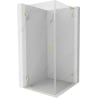 Mexen Lunar-B L Duschkabine schwenkbar links 90 x 90 cm, transparent, gold gebürstet - 832L-090-090-55-00-L