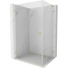 Mexen Lunar-B L links öffnende Duschkabine 100 x 90 cm, transparent, gebürstetes Gold - 832L-100-090-55-00-L