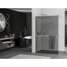 Mexen Kioto+ Duschwand mit Ablage Walk-in 80 x 200 cm, Graphit, Gold - 800-080-121-50-40