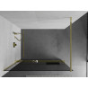 Mexen Kioto+ Duschwand mit Ablage Walk-in 80 x 200 cm, Graphit, Gold - 800-080-121-50-40
