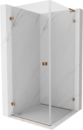 Mexen Lunar-B L Duschkabine schwenkbar links 80 x 80 cm, transparent, Roségold - 832L-080-080-60-00-L