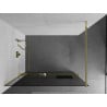 Mexen Kioto+ Duschwand mit Ablage Walk-in 90 x 200 cm, Graphit, Gold - 800-090-121-50-40