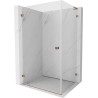 Mexen Lunar-B L Duschkabine Drehbar Links 90 x 80 cm, Transparent, Roségold - 832L-090-080-60-00-L