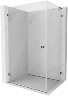 Mexen Lunar-B L Duschkabine Drehbar Links 90 x 80 cm, Transparent, Roségold - 832L-090-080-60-00-L