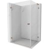 Mexen Lunar-B L Duschkabine schwenkbar links 100 x 80 cm, transparent, Roségold - 832L-100-080-60-00-L