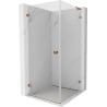 Mexen Lunar-B L Duschkabine schwenkbar links 90 x 90 cm, transparent, Roségold - 832L-090-090-60-00-L