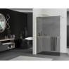 Mexen Kioto+ Duschwand mit Regal Walk-in 110 x 200 cm, Graphit, Gold - 800-110-121-50-40