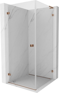 Mexen Lunar-B L Duschkabine schwenkbar links 100 x 100 cm, transparent, Roségold - 832L-100-100-60-00-L