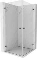 Mexen Lunar-B Duo Duschkabine schwenkbar 80 x 80 cm, transparent, gun metal - 832-080L-080P-95-00