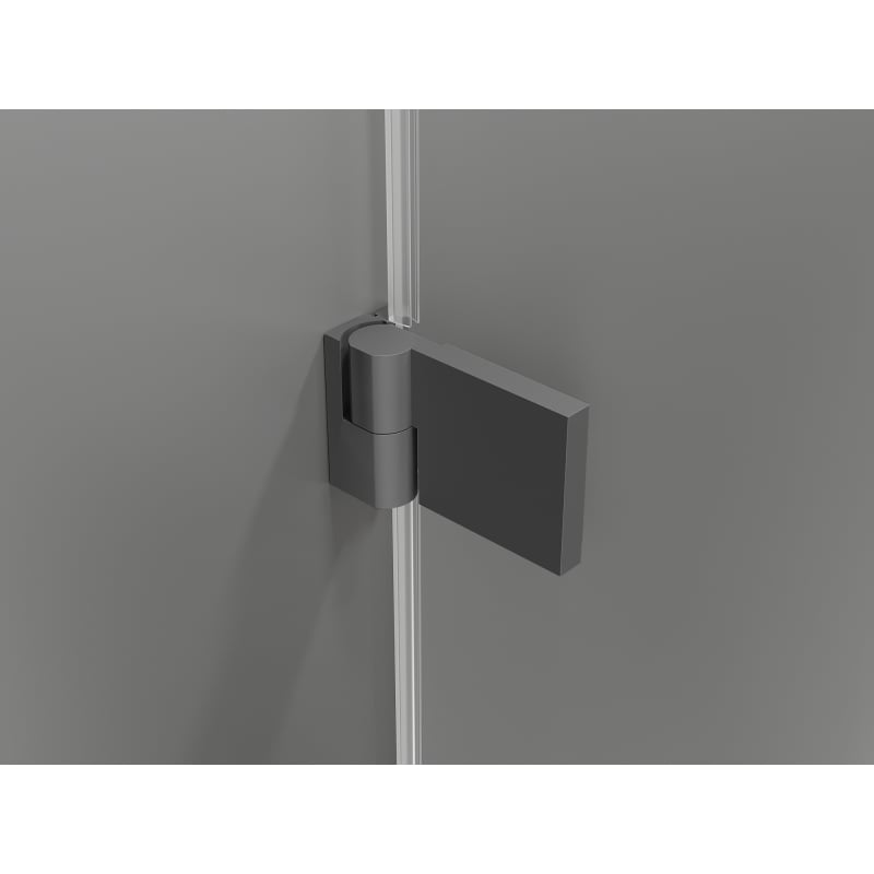 Mexen Lunar-B Duo Duschkabine schwenkbar 80 x 80 cm, transparent, gun metal - 832-080L-080P-95-00