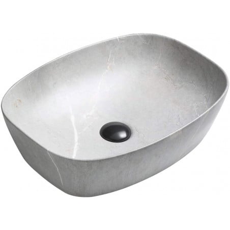 Mexen Editta Aufsatzwaschbecken 49 x 37 cm, graues Stein - 21384962