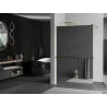 Mexen Kioto+ Duschwand mit Ablage Walk-in 100 x 200 cm, Spiegel, Gold - 800-100-121-50-50