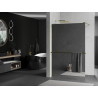 Mexen Kioto+ Duschwand mit Ablage Walk-in 110 x 200 cm, Spiegel, Gold - 800-110-121-50-50