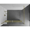 Mexen Kioto+ Duschwand mit Ablage Walk-in 110 x 200 cm, Spiegel, Gold - 800-110-121-50-50