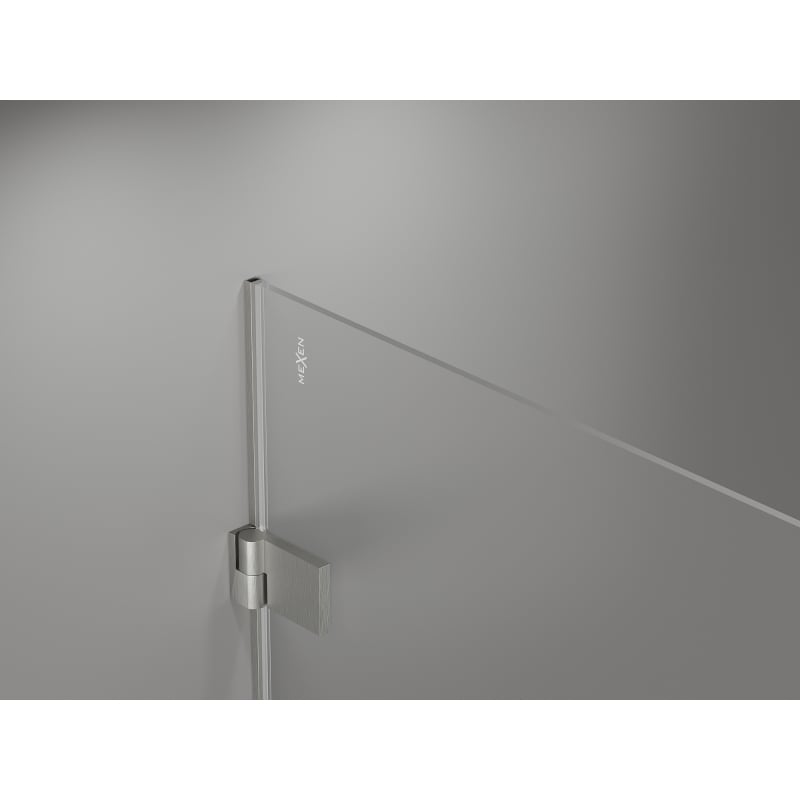 Mexen Lunar-B Duo Duschkabine schwenkbar 70 x 70 cm, transparent, gebürsteter Nickel - 832-070L-070P-97-00