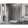 Mexen Lunar-B Duo Duschkabine schwenkbar 100 x 70 cm, transparent, gebürsteter Nickel - 832-100L-070P-97-00