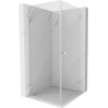 Mexen Lunar-B Duo Duschkabine, schwenkbar 75 x 75 cm, transparent, gebürsteter Nickel - 832-075L-075P-97-00