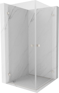 Mexen Lunar-B Duo Duschkabine, schwenkbar 75 x 75 cm, transparent, gebürsteter Nickel - 832-075L-075P-97-00