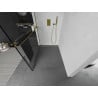 Mexen Kioto+ Duschwand mit Ablage Walk-in 100 x 200 cm, schwarzer Rahmen, gold - 800-100-121-50-70
