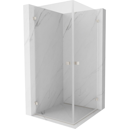 Mexen Lunar-B Duo Duschkabine 95 x 95 cm, transparent, gebürstetes Nickel - 832-095L-095P-97-00