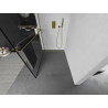 Mexen Kioto+ Duschwand mit Ablage Walk-in 140 x 200 cm, schwarzer Rahmen, golden - 800-140-121-50-70