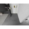 Mexen Kioto+ Duschwand mit Ablage Walk-in 80 x 200 cm, schwarzes Raster, gold - 800-080-121-50-77