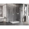 Mexen Lunar-B L Duschkabine, drehbare rechte Tür, 85 x 80 cm, transparent, weiß - 832L-085-080-20-00-P