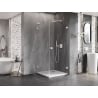 Mexen Lunar-B L Duschkabine schwenkbar rechts 90 x 90 cm, transparent, weiß - 832L-090-090-20-00-P