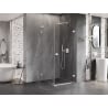 Mexen Lunar-B L Duschkabine schwenkbar rechts 90 x 90 cm, transparent, weiß - 832L-090-090-20-00-P