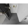 Mexen Kioto+ Duschwand mit Regal Walk-in 80 x 200 cm, schwarzes Muster, Gold - 800-080-121-50-78