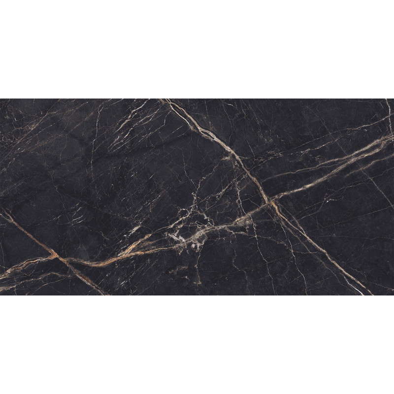 Mexen Eminet Black glasiertes Feinsteinzeug rek. G1, Boden- und Wandfliese 120 x 60 cm, Hochglanz - TL201-120-060-00
