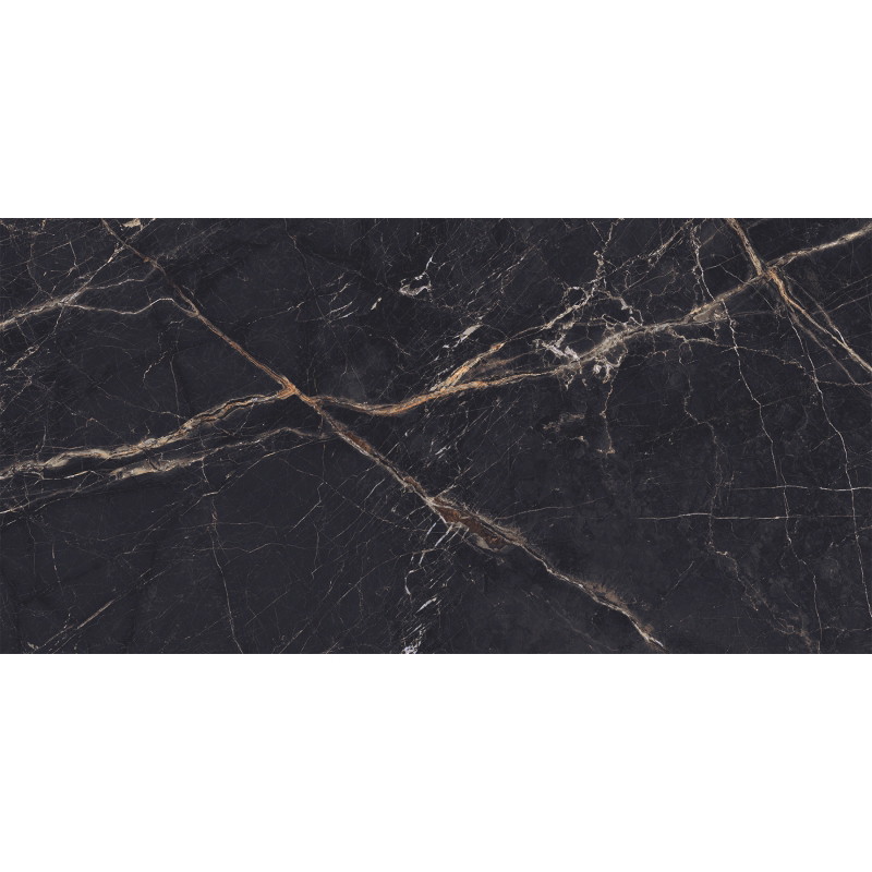 Mexen Eminet Black glasiertes Feinsteinzeug rek. G1, Boden- und Wandfliese 120 x 60 cm, Hochglanz - TL201-120-060-00