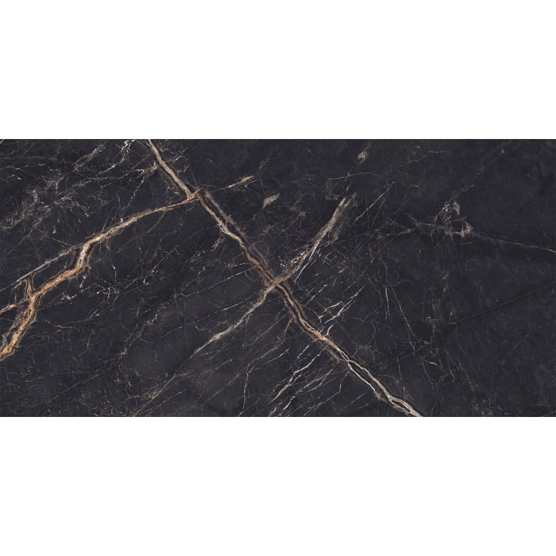 Mexen Eminet Black glasiertes Feinsteinzeug rek. G1, Boden- und Wandfliese 120 x 60 cm, Hochglanz - TL201-120-060-00